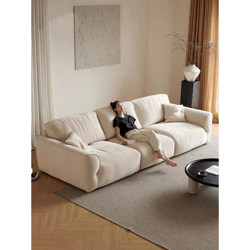 

Straight row super wide sitting depth can lie down, living room can move high backrest sofa