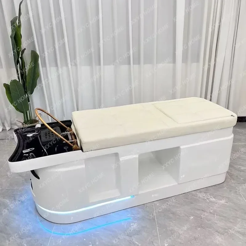 AA fiberglass shampoo bed hairdressing Thai shampoo bed barber shop head treatment bed hair salon lying flat fumigation massage