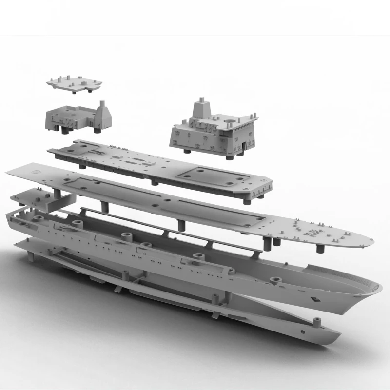 1/700 815G-class Uranus Electronic Reconnaissance Ship Model Kit DIY Hand-assembled Plastic Boat Model Toy Adult Assembly Ship