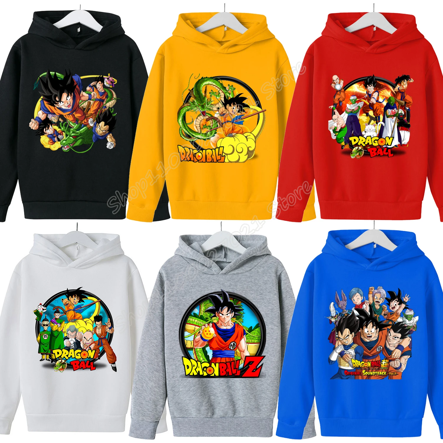 Dragon Ball épais sweats à capuche pour enfants Goku Anime polaire sweat garçons sweat à capuche pour filles dessin animé motif vêtements vêtements enfants cadeau