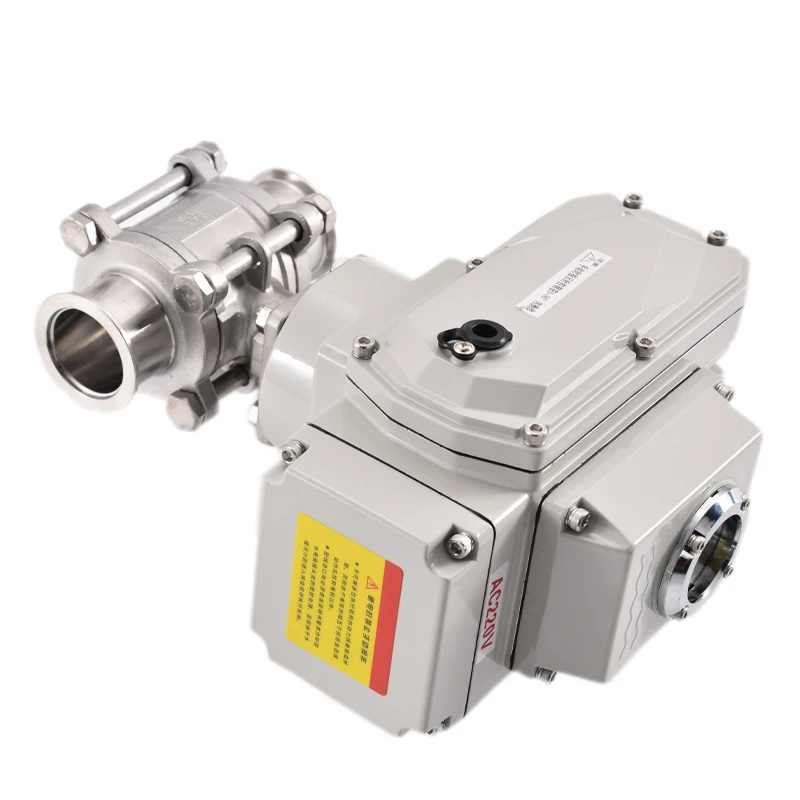 32mm 50.5mm Stainless Steel 1.6mpa Modulating Electric Actuated Ball Valve motorized electric  tri clamped