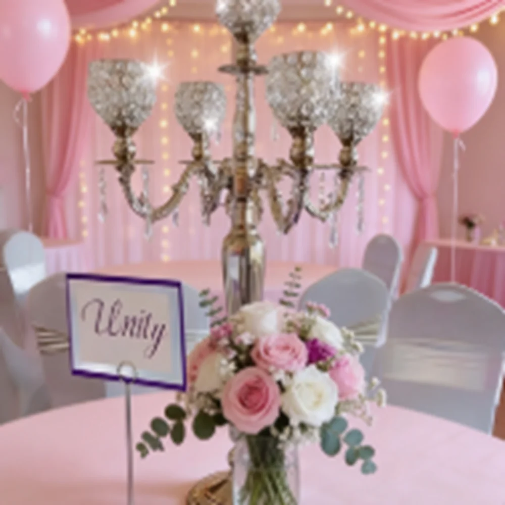 

6pcs 100cm metal candelabra wedding centerpieces five arms crystal candle holder for wedding decor table decoration