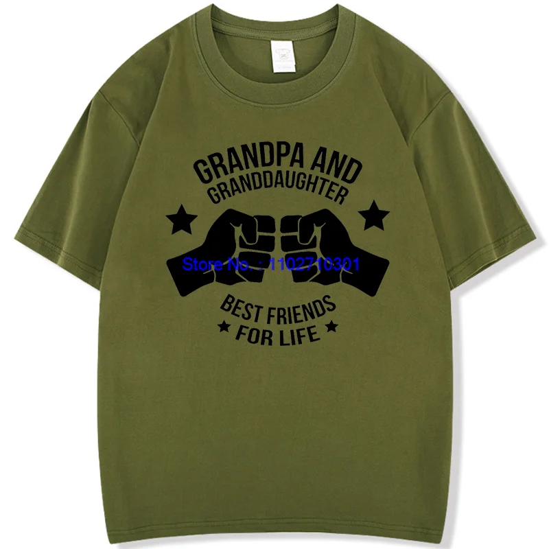 قمصان جديدة غير رسمية وتي شيرت الجد والحفيدة أفضل أصدقاء مدى الحياة موضة الجرافيك تي شيرت للجنسين القطن تي شيرت