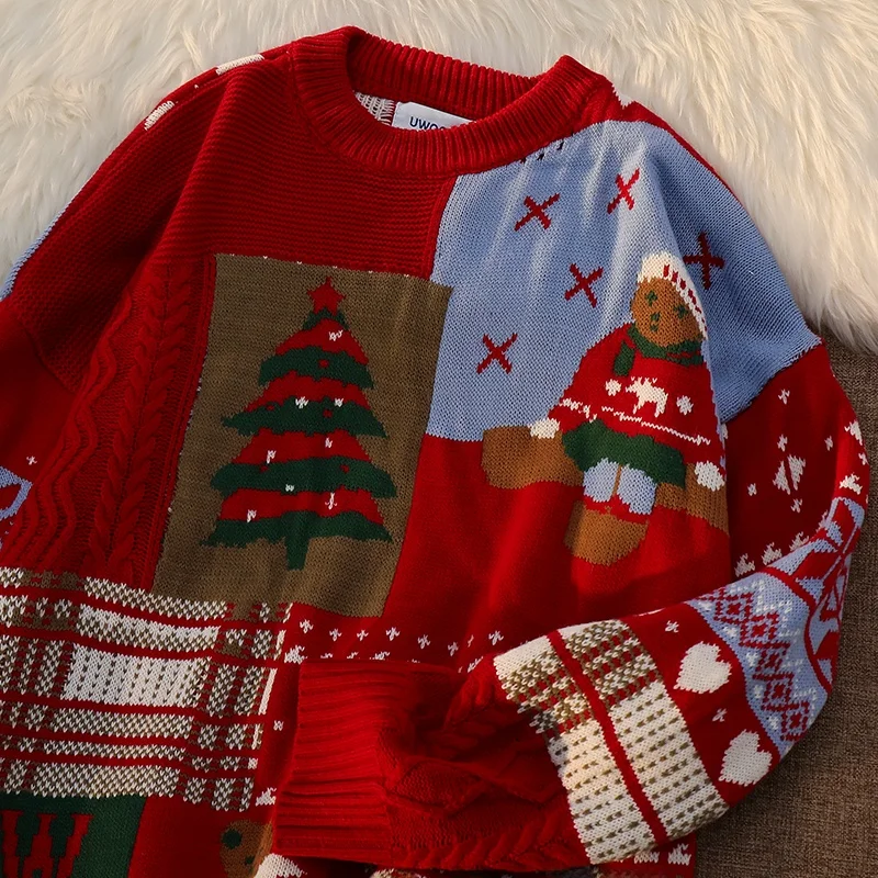 

Retro Japanese Sle Cisas Knitwear Loose Men's Oversize Coat Lazy Sle Winter Faionable Outerwear Polyester Fiber