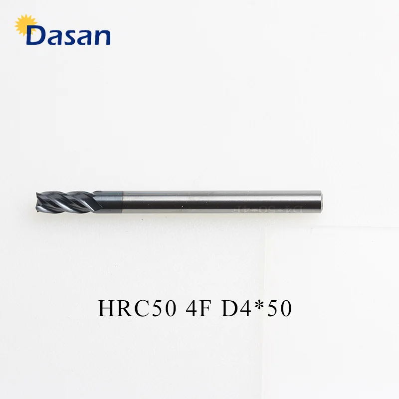 4mm 6mm END MILL long 50mm 75mm 100mm HRC50 4F Carbide Flat End Mill Slot Milling Cutter CNC 2F 3F Machine Tool Fresa Cutter