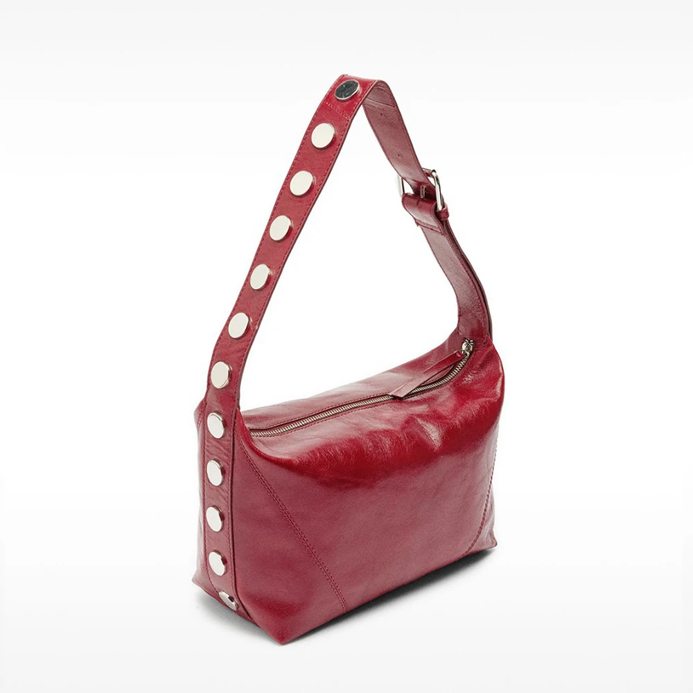 

Fashion Big Rivet Shoulder Bag Punk Studded Women's Handbag Quilted Underarm Bags for Women High Quality PU Leather Tote Purses
