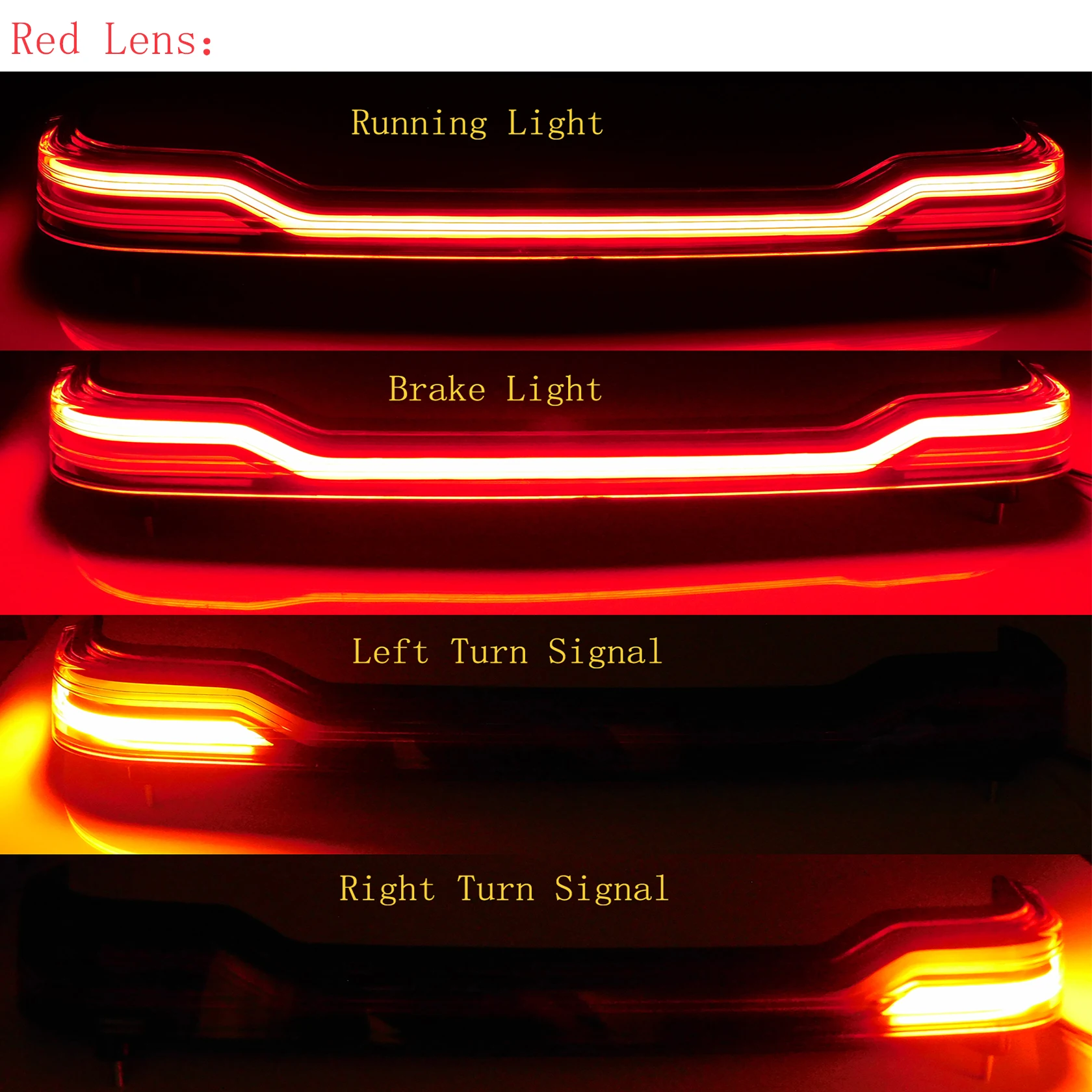 Motorcycle LED Brake Turn Signal Lamp Trunk Pack Light Red/Smoke Lens For Harley Touring Road Electra Glide Ultra Limited 14-Up