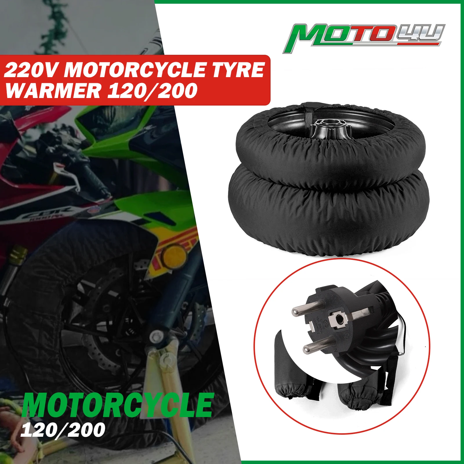 

220V Motorcycle Tyre Warmer Tire Warmer Warm device 120/200 Electric blanket 17inch Front and Rear Tire Pre-match preparation