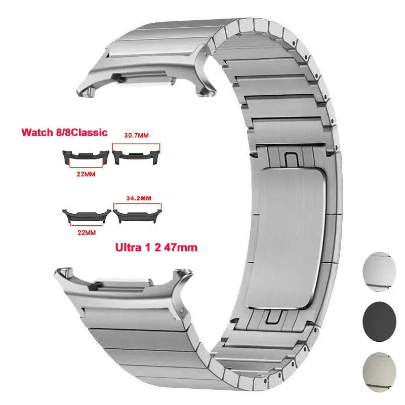 Stainless Steel Strap For Galaxy Watch Ultra 1 2 47mm Band Business Bracleet For Samsung Watch8/8Classic 40 44 46MM Metal Correa