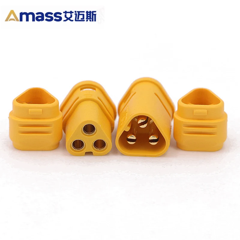 AMASS MT30 small current three hole connector 2mm gold-plated banana plug AMASS hot selling model accessories