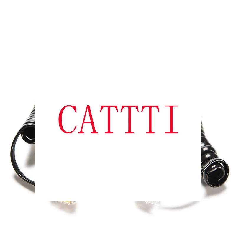 6.5FT RJ12 4P4C Male to Male Telephone Handset Cable Extension Cord Curly Coil Line Cable Wire Up to 2M Telephone Coiled Cord