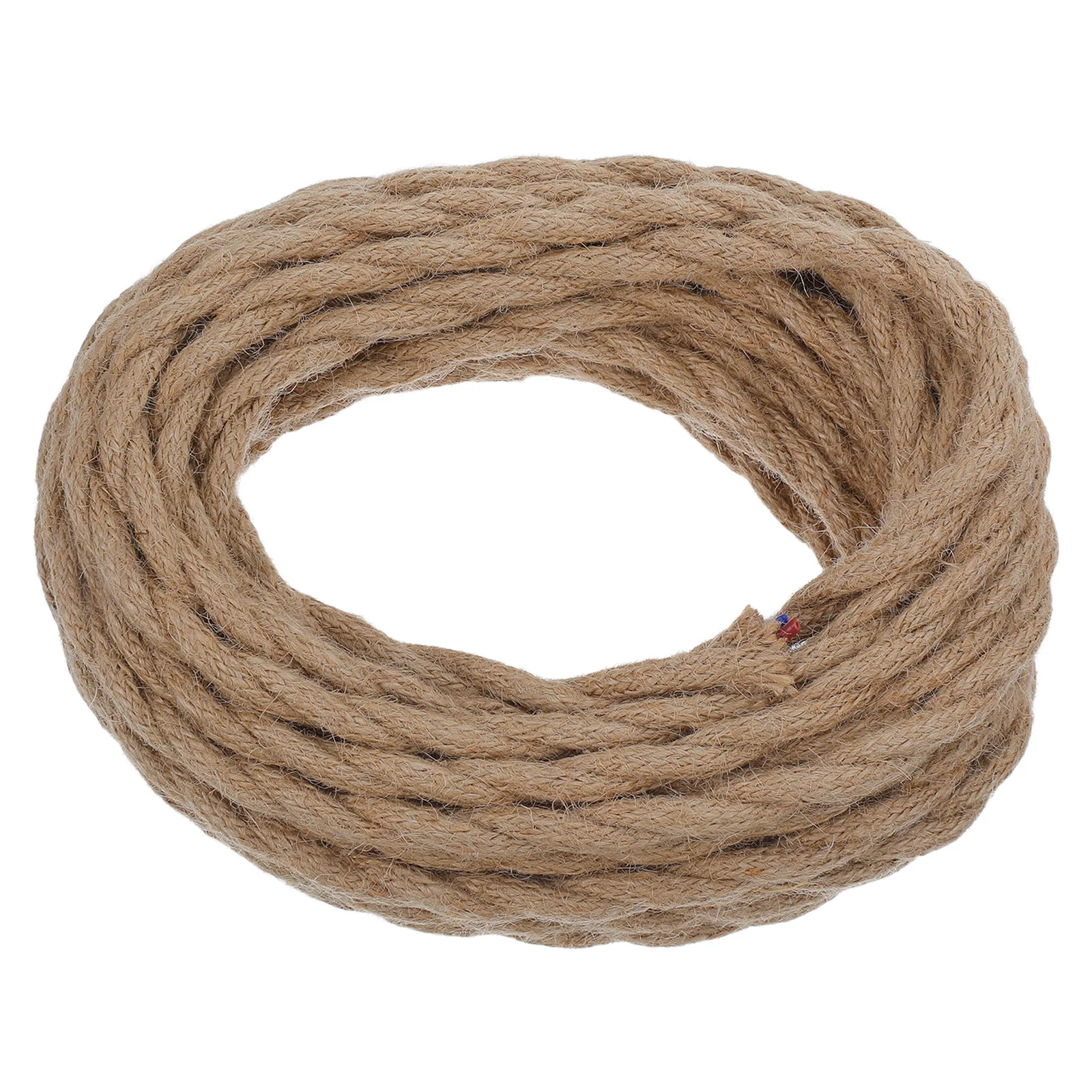 

32.81 Feet Vintage Hemp Rope Covered Electric Cord - Twisted Lamp Wire for Pendant Lighting - Retro Farmhouse Hanging Cable -
