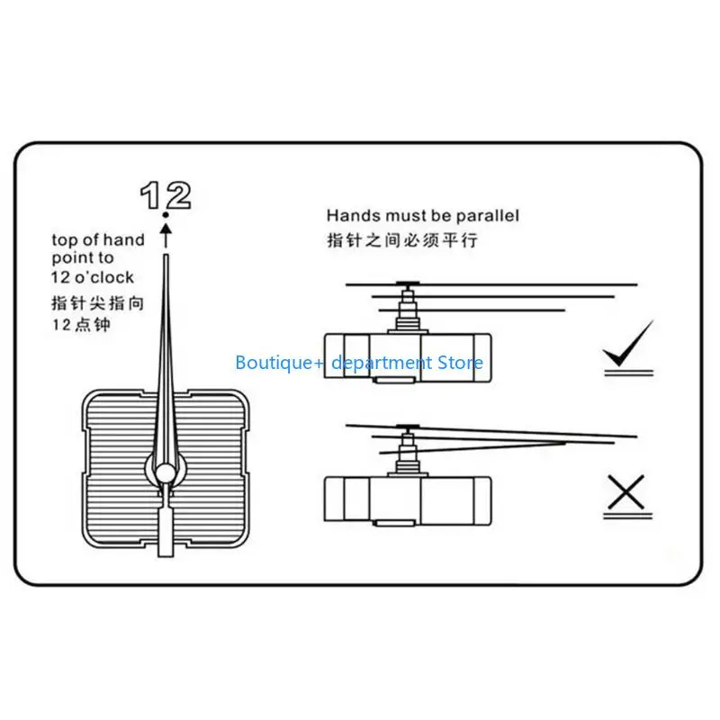 E1PD Silent Pendulum Type Clock Movement Mechanism with Hands Motor DIY Replacement Repair Accessory