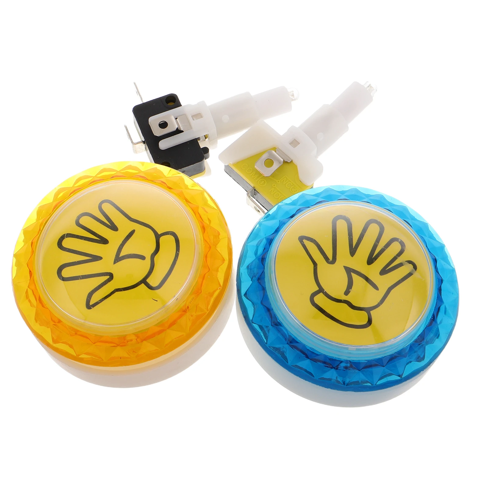 

2 Pcs Game Console Accessories Convex Led Button for Controller Fast Push Fidget Toy Buzz Buzzers Aldult