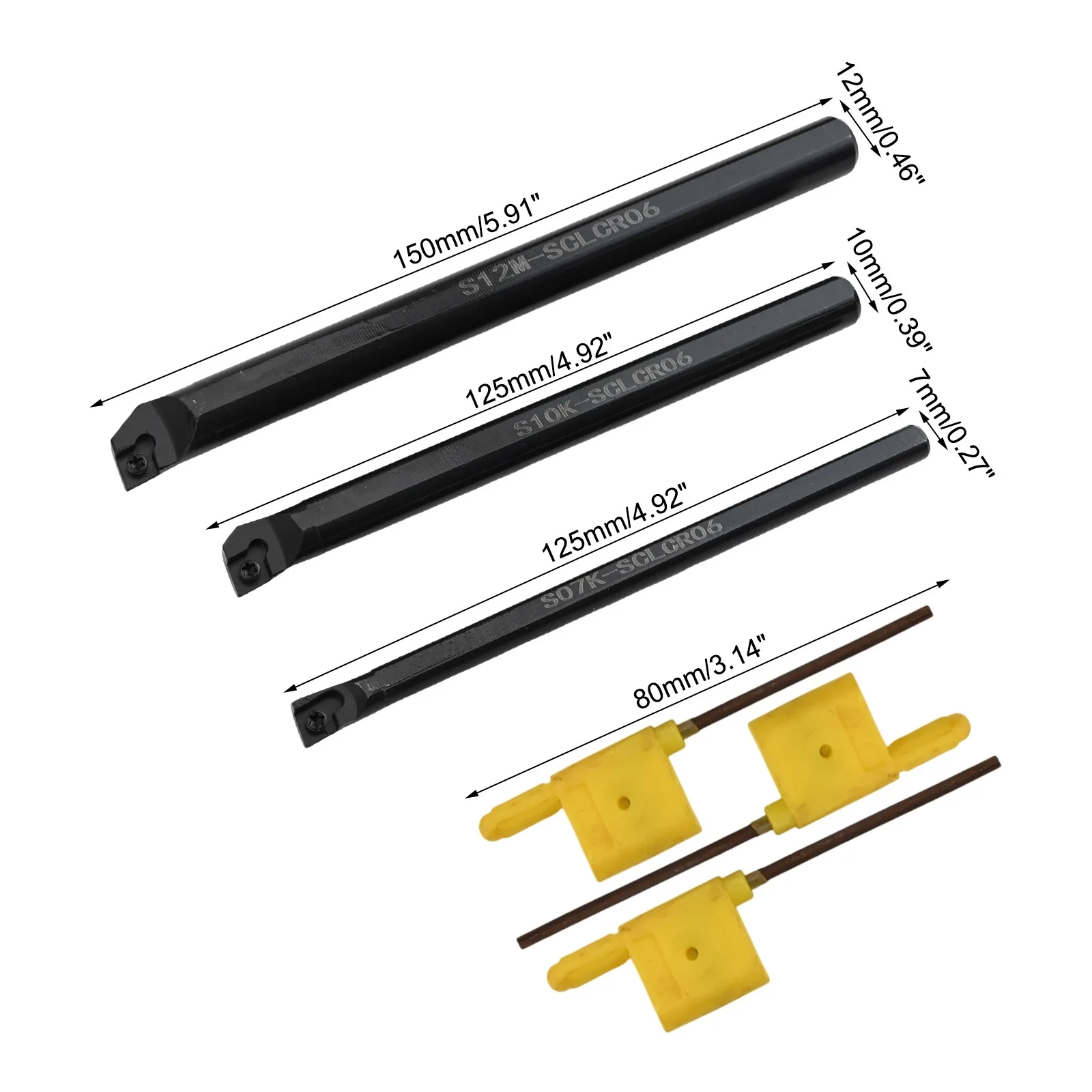 Complete Turning Tool Kit with 10 Steel Holders and Premium CCMT0602 Carbide Inserts Optimized for Fine Tuning Cuts