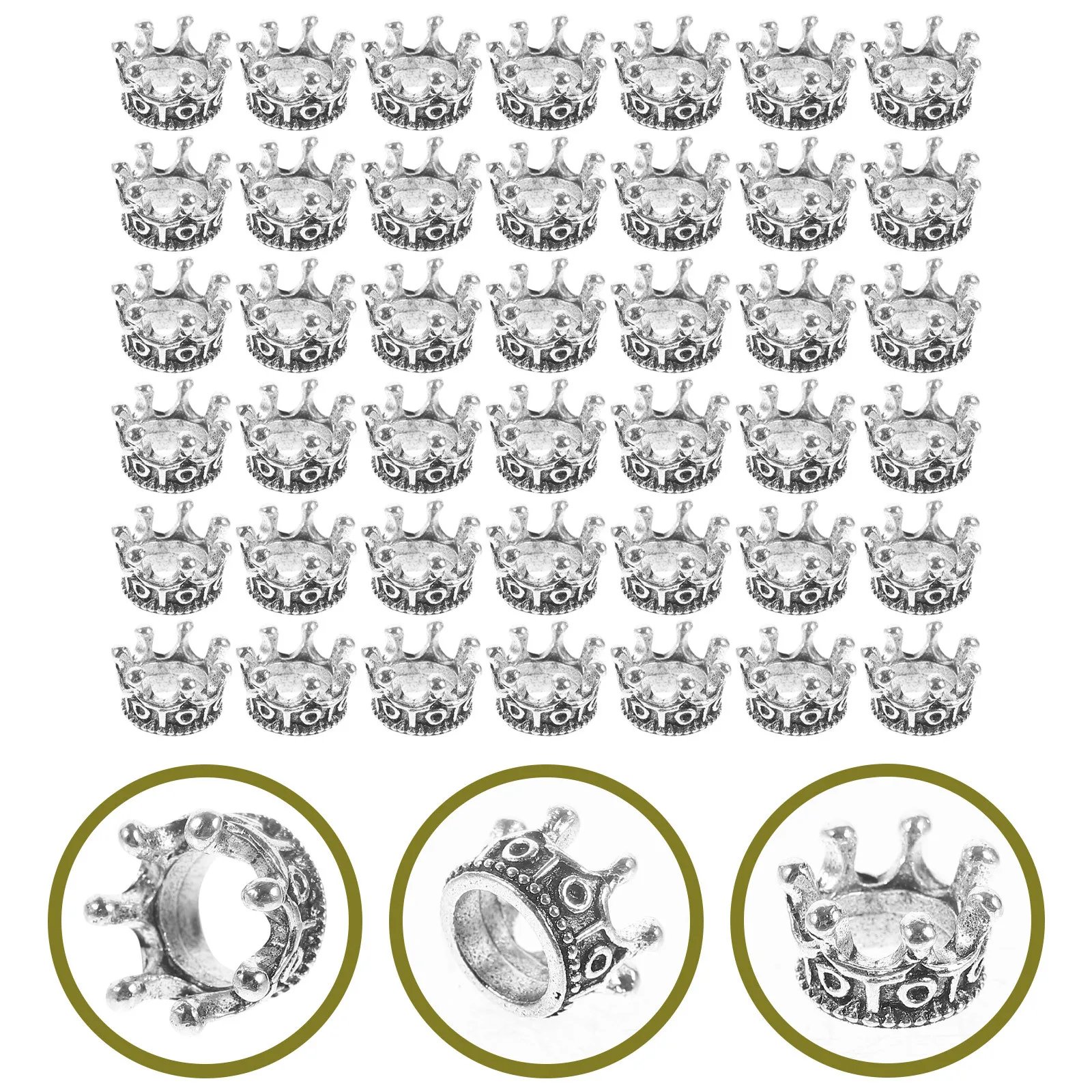 

100 шт. подвесок в форме короны из сплава для изготовления ювелирных изделий своими руками, кулоны для ожерелья, брелоки, материалы для рукоделия, подвески в форме короны