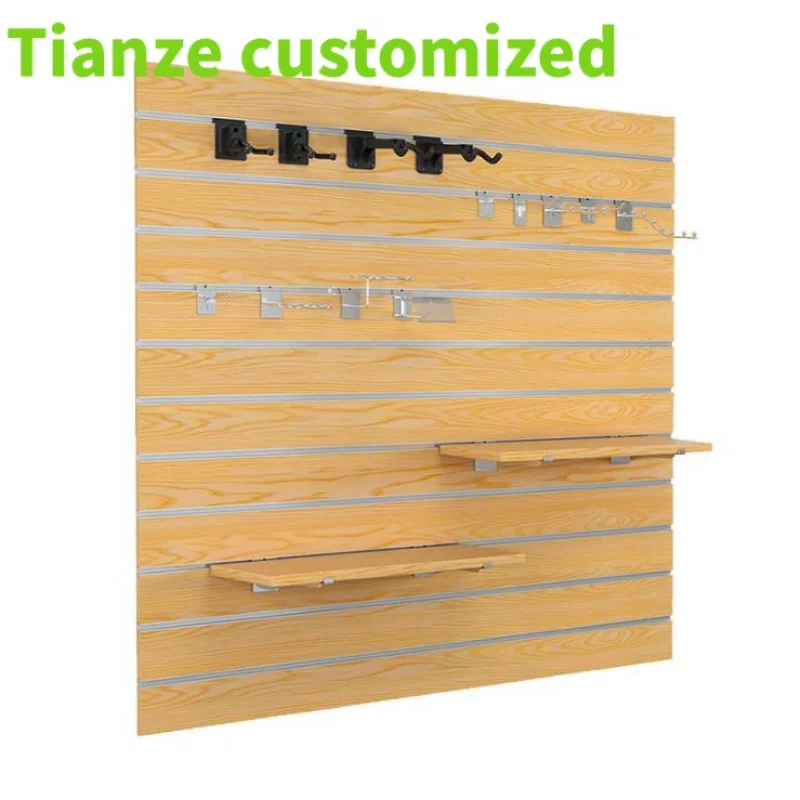 (Customized) Hot sale slotboard melamine slatwall panel with aluminum inserts market