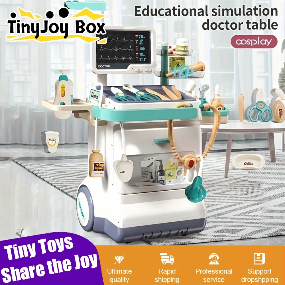 لعبة مجموعة الطبيب لعبة التظاهر بالطبيب والممرضات وألعاب المستشفى للأطفال الصغار مع أصوات لعبة طفل صغير بعمر 3-5 سنوات للأطفال