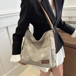 2024 women's shoulder bag Backpack large woman tote capacity for university students Vintage workg korean Black zipper Handbag