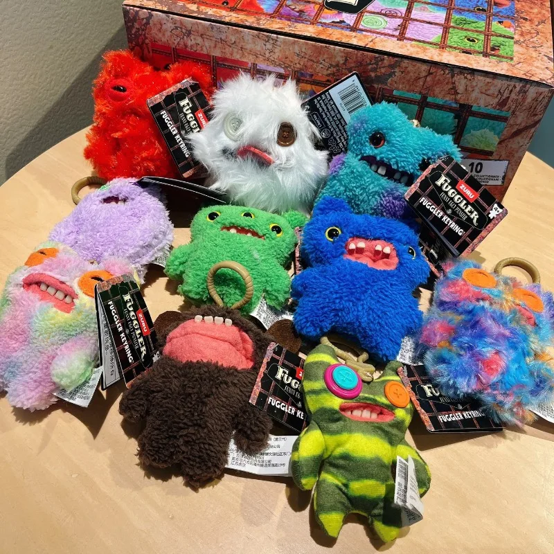 Fuggler Schlüsselanhänger aus weichem Plüsch, Cartoon, hässliche süße Zähne, Monster, dritte Generation, Schlüsselanhänger, Anhänger, Rucksack, Schlüsselanhänger, Kindergeschenke