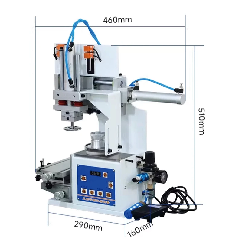 220V Automatic Pneumatic Pad Printer Small Ink Oil Cup Pad Printing Machine for Underwear Trademarks Desktop Insole  Pad Printer