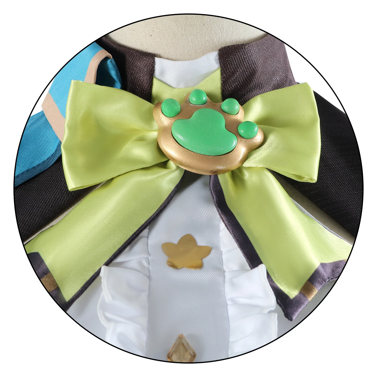 مجموعة جينشين إمباكت بينيت التنكرية - ملابس يجب اقتناؤها في الهالوين، باللون الأزرق والبني مع آذان قطة، مثالية للحفلات