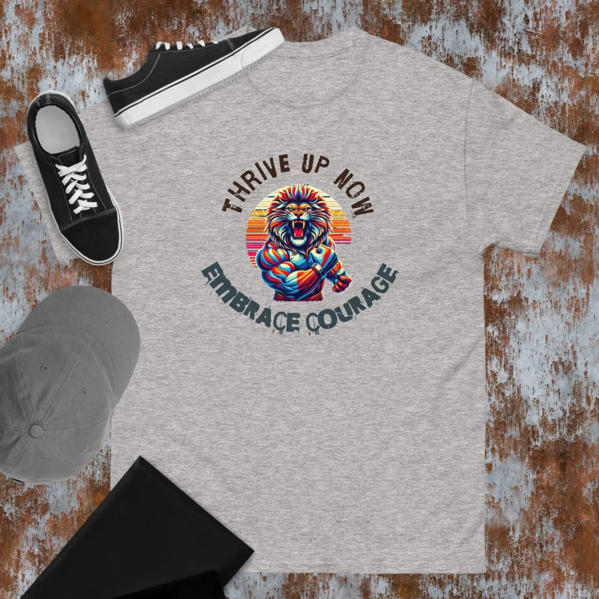 T-shirt Embrace Courage : Vivez pleinement maintenant – Inspiration, encouragement, motivation positive, coaching