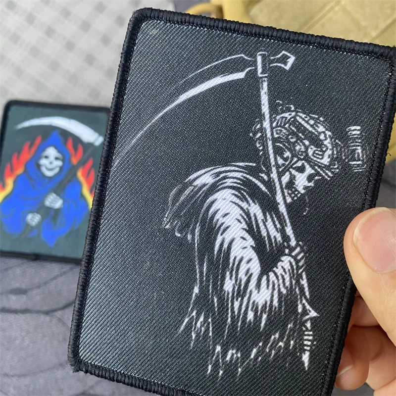 Hellbringer Reaper – Parche hoz de muerte táctico con velcro - imagen 4