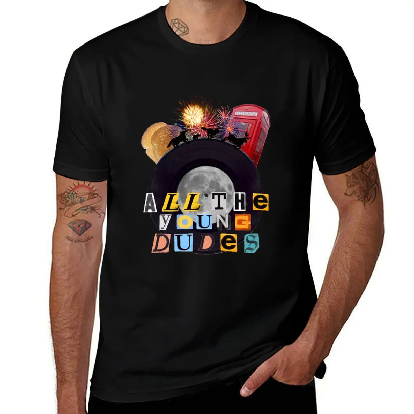 All The Young Dudes Marauders Print T-Shirt Casual Pattern Print Tee Shirt