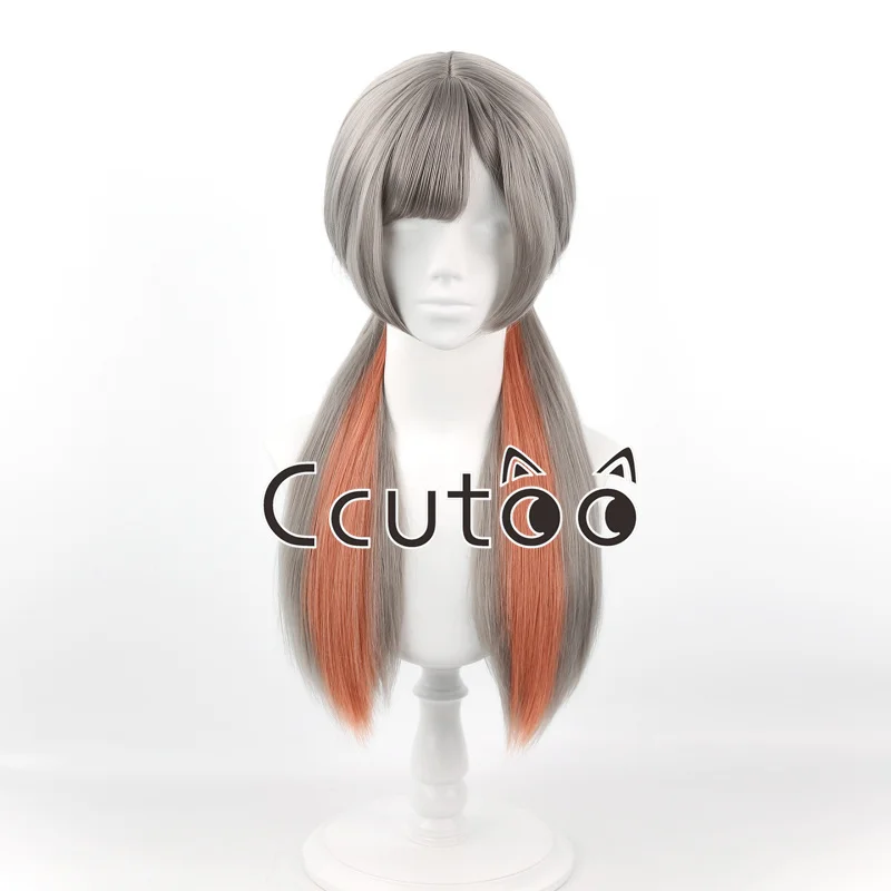 

Judy Hopps Cosplay Wig Grey Pink Mixed Synthetic Hair Movie Anime Cos Wigs Halloween Party Play Role Costume Prop + Wig Cap