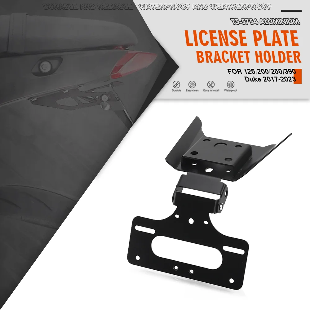 

FOR 125/200/250/390 Duke 2017-2023 Motorcycle License Plate Holder Bracket Rear Tail Tidy Fender Eliminator Accessories 250Duke