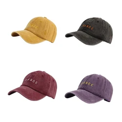 Casquette de Baseball en Coton Délavé pour Homme et Femme, Rétro, Mode, Lettres Brodées, Hip Hop, Unisexe