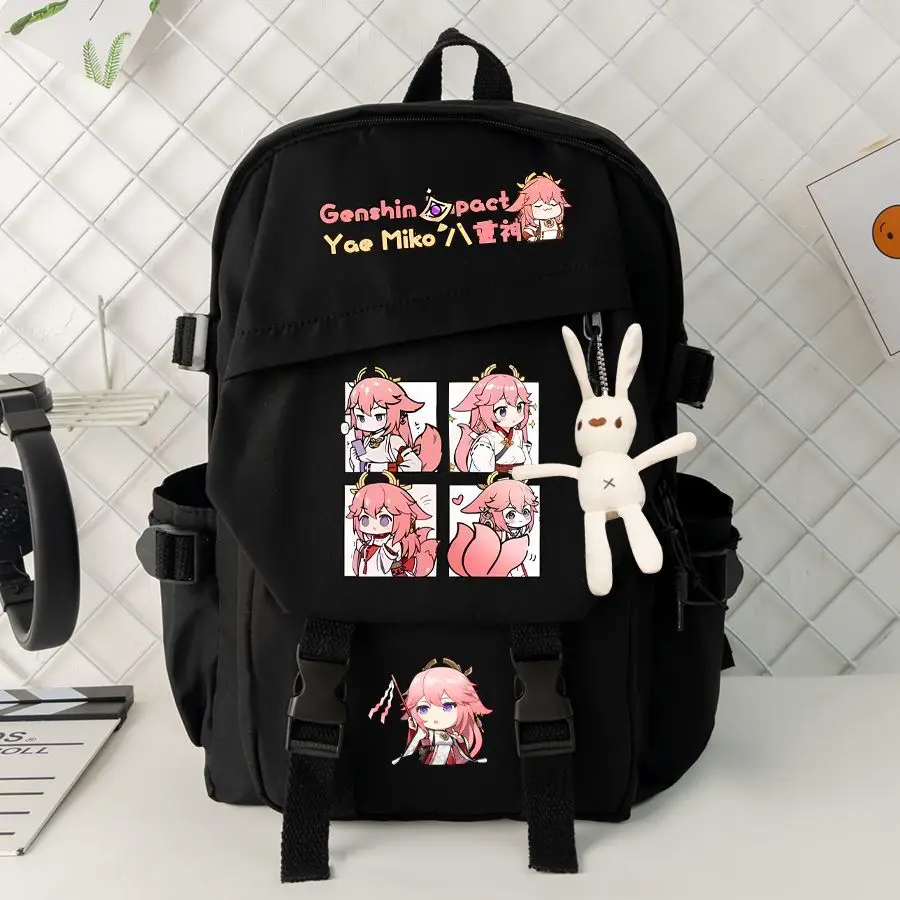 بضائع Yae Shenzi لطلاب المدارس الابتدائية المتوسطة للأولاد والبنات ذات سعة كبيرة تأثير جينشين ثنائي الأبعاد