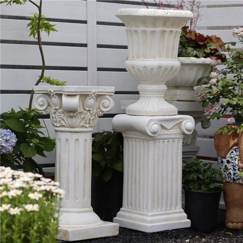 TAO European Roman column flower pot courtyard balcony garden villa decoration landscaping ornament