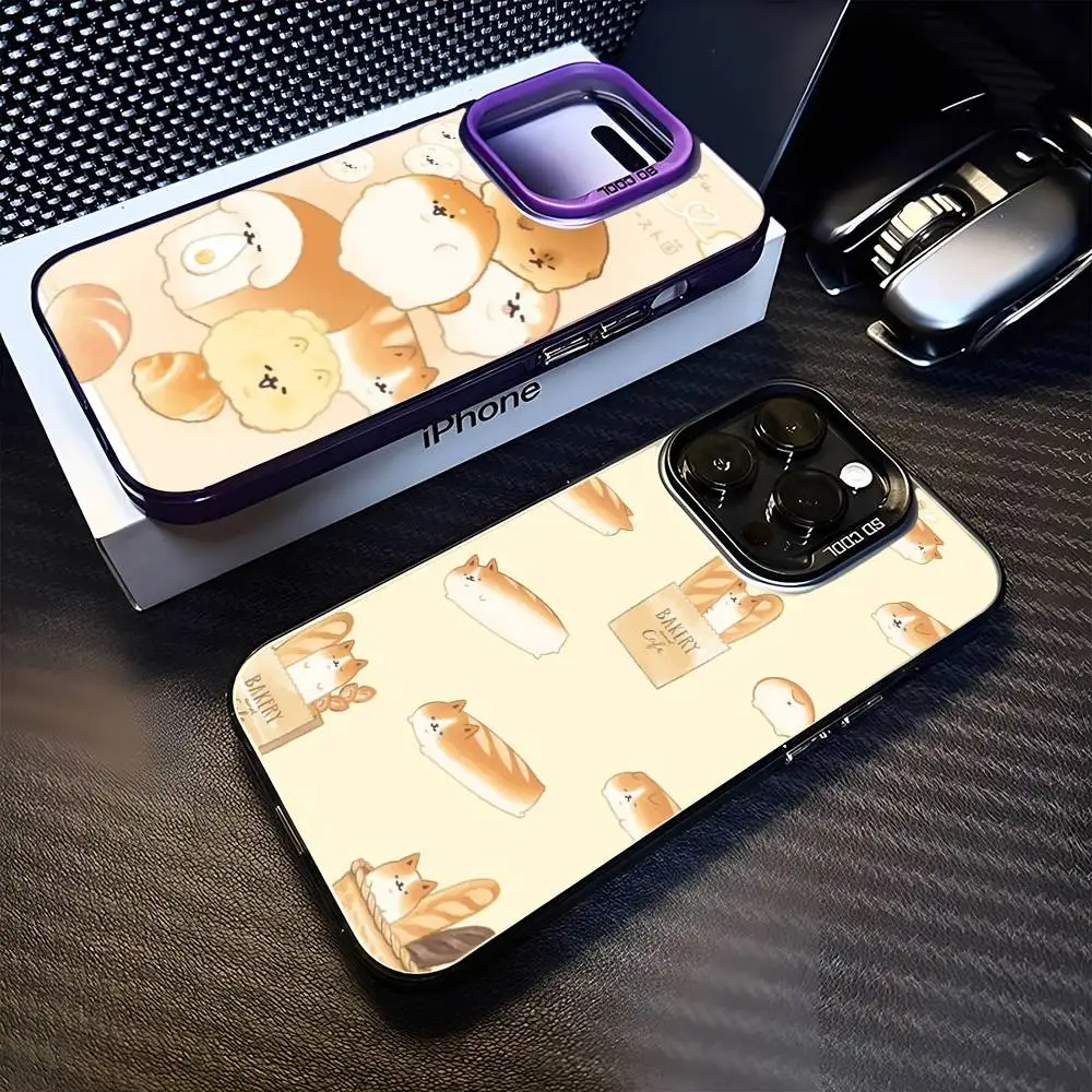 

Puppy bread spinning Phone Case For iPhone 16,15,14,13,12,11,Mini,Pro,MAX Purple Matte Shockproof Cover