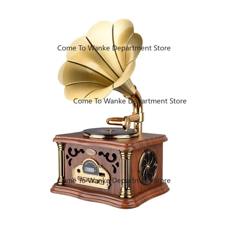 

Retro Mini Vinyl Turntable Bluetooth Speaker High Power Phonograph Home Decor Audio Player