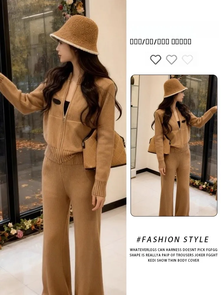 

Вязаный комплект: пальто и широкие брюки. Модный женский зимний набор. Новинка. Уникальный, красивый, качественный. Женская одежда.