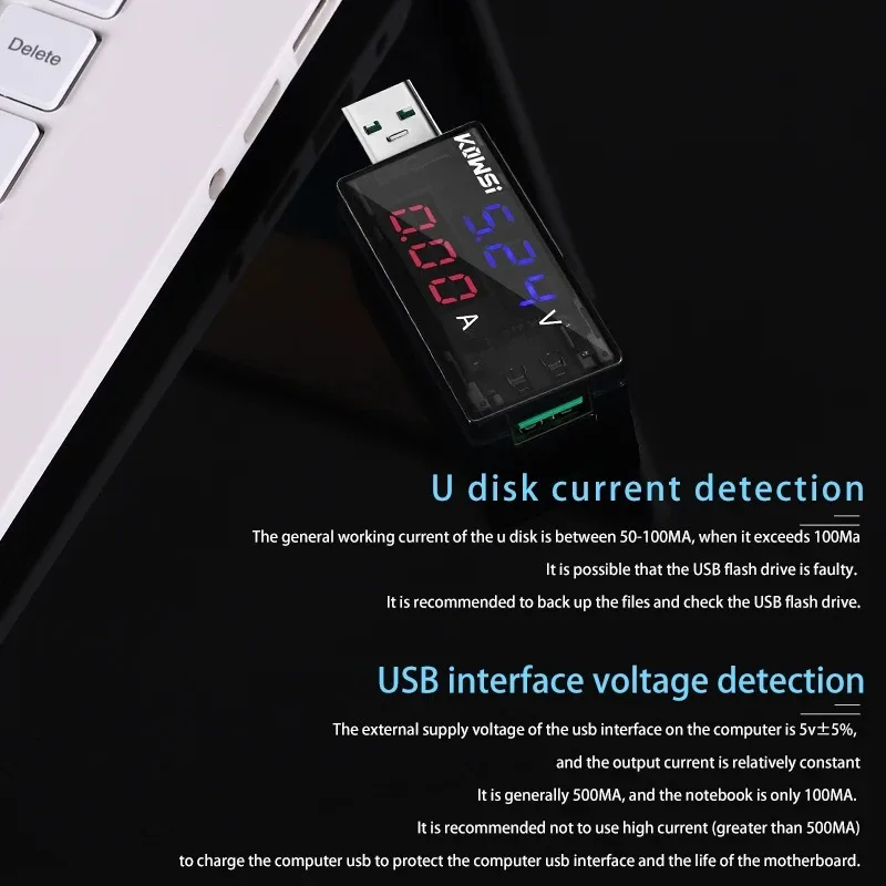 KWS-11VA USB Tester di tensione di corrente DC 4-30V voltmetro digitale 6.5A misuratore di tensione di corrente amperometro indicatore del