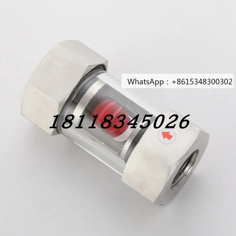 304 stainless steel internal threaded pipe type water flow indicator SG-YL11-05 impeller type glass sight cup 2 points 4 points