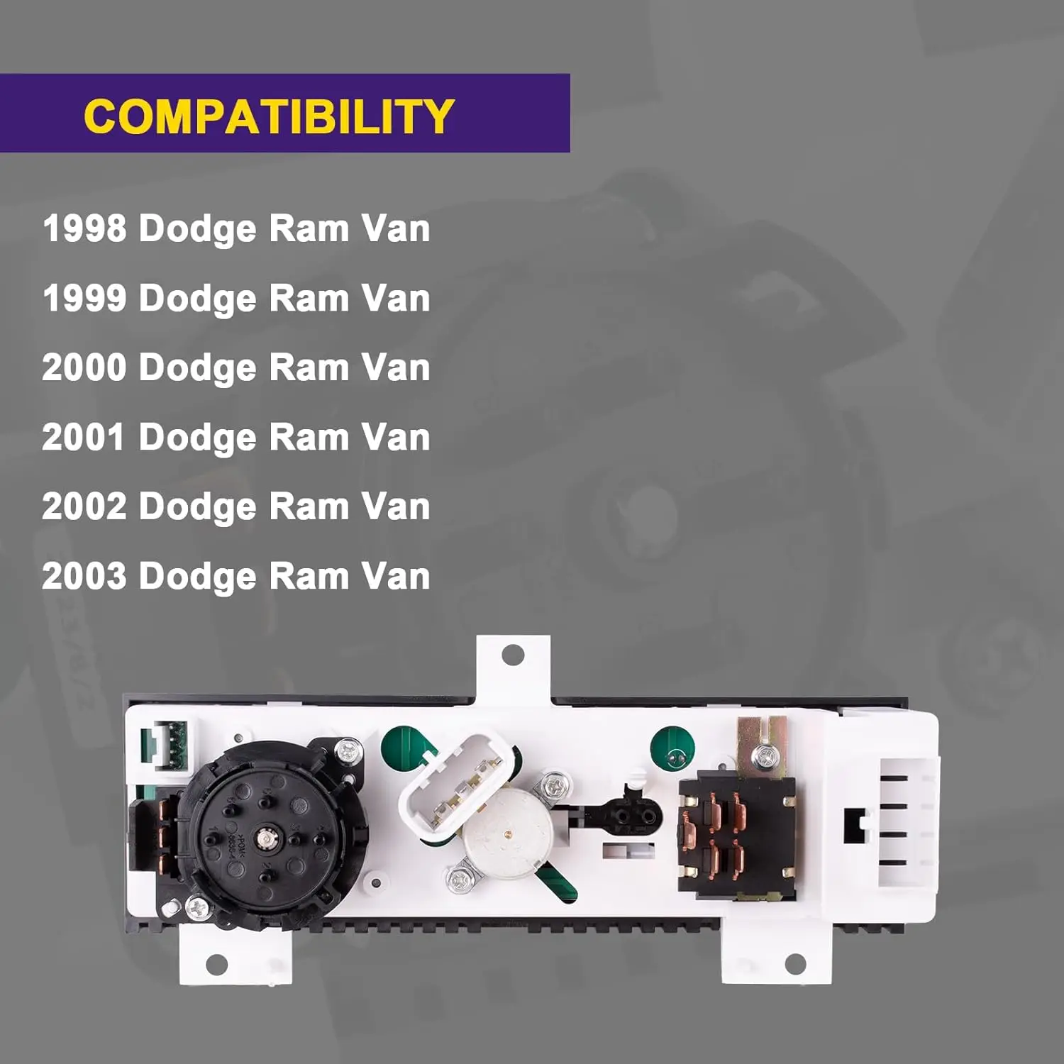 55055459AA, 55055459AF Klimabedienfeld für Dodge Ram 1500 2500 3500 Van 1998 1999 - 2003 – Detail 4