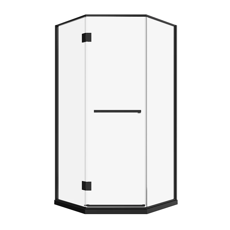 

Extremely narrow diamond shower room Matte black integral bathroom Dry and wet separation toilet Household tempered glass