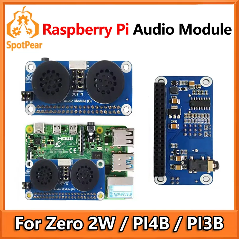 Raspberry Pi Zero/3B/4B Speaker Uitbreidingskaart Gpio Audio Versterking Pwm Geluidskaart
