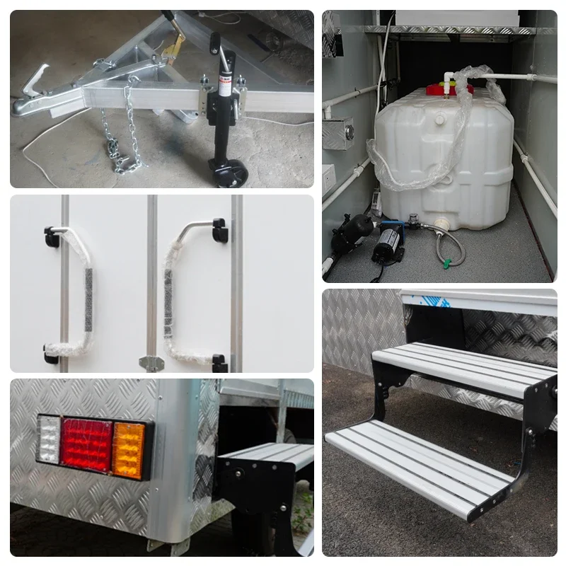 Portable toilet trolley Outdoor toilet trailer with shower