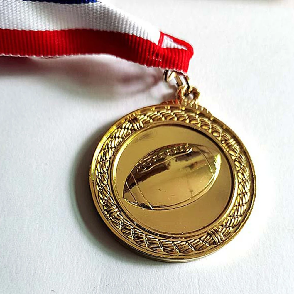 

Sports Day Medals for Kids The Rugby Award with Neck Ribbon Metal Awards Travel