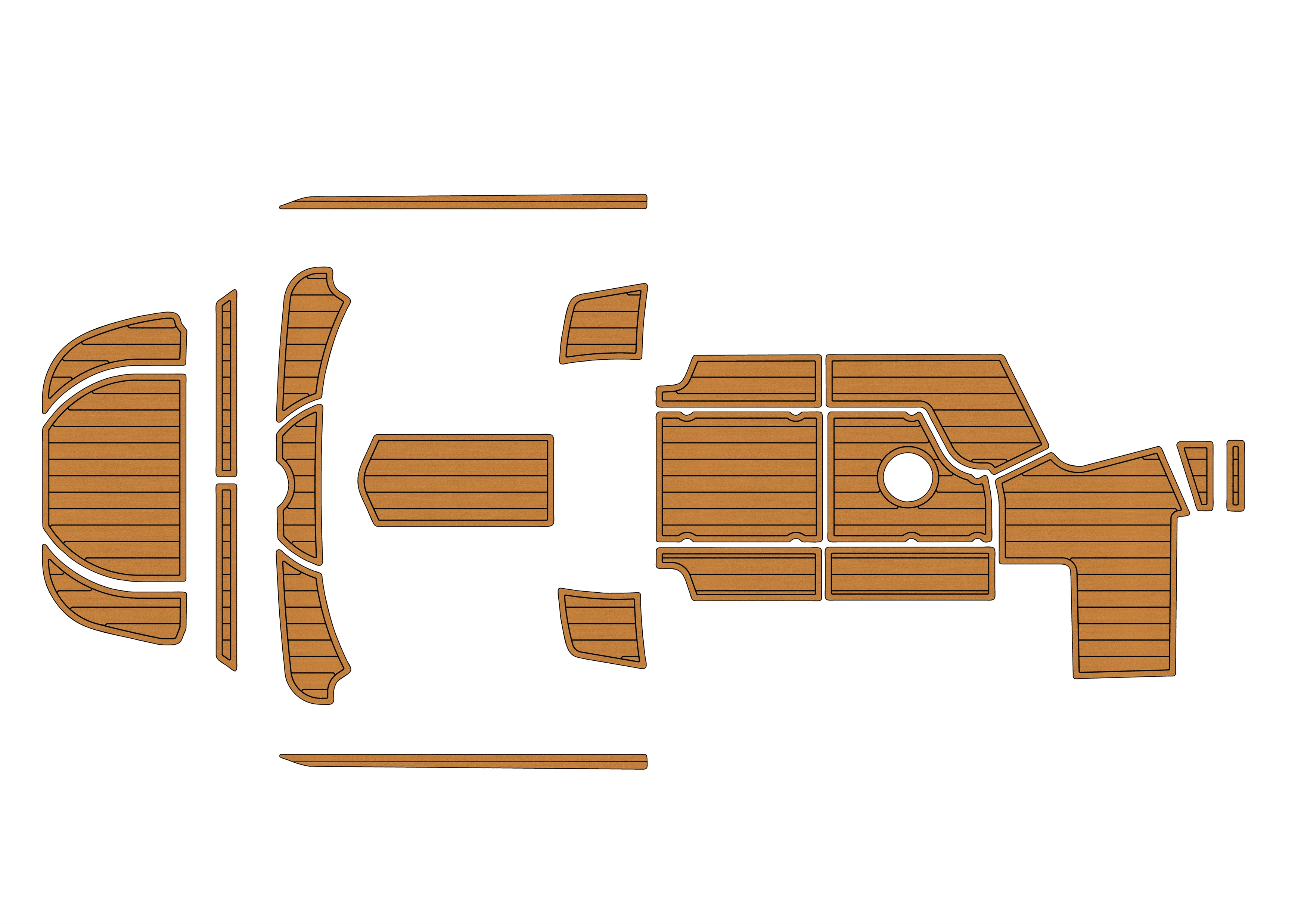 

Нескользящая морская самоклеящаяся подкладка из тикового дерева из ЭВА 6 мм для яхт-кокпита для Centurion FS22 FX22 2013-2015 гг., легко устанавливается