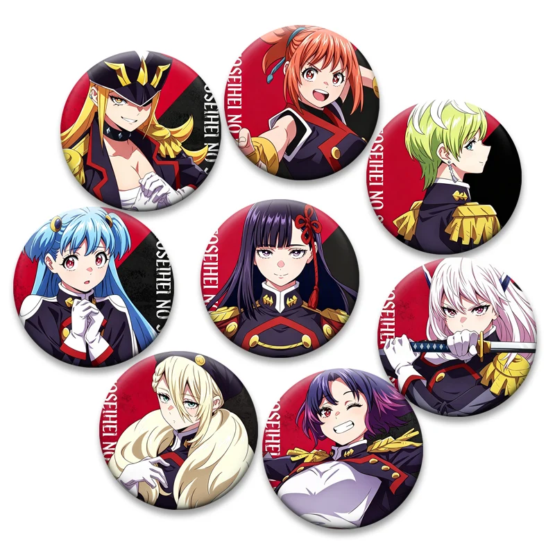 Anime Chained Soldier Brooches Yuuki Wakura,Kyouka Uzen,Himari Azuma Cartoon Badge Jacket Jeans Lapel Pins Accessories Gifts