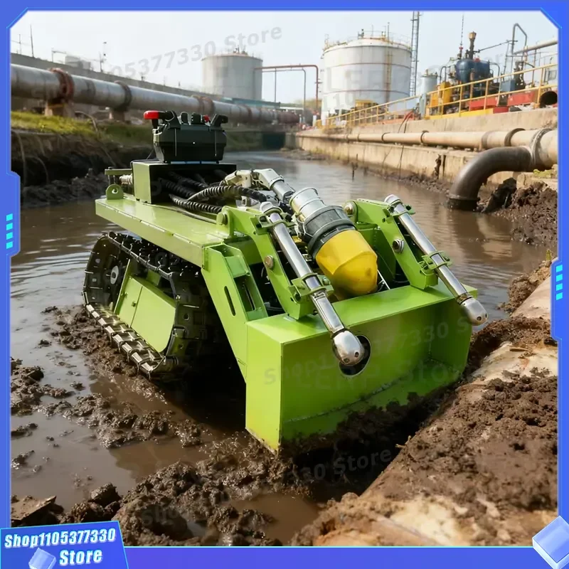High Efficiency Municipal Pipe Cleaning Robot with Engine and Gearbox Rapidly Removable Dredging Machine 200m/h Capacity for