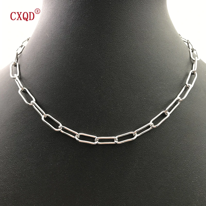 Women's Stainless Steel Multilayer Necklace Set with Cylindrical Pendant Fashionable Jewelry Accessories Do Not Fade