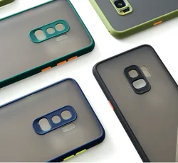 Skin Feel Matte Silicone Hard Phone Case For Samsung Galaxy S8 S9 S10 S20 Ultra Note 8 9 10 20 Plus Shockproof Bumper Back Cover