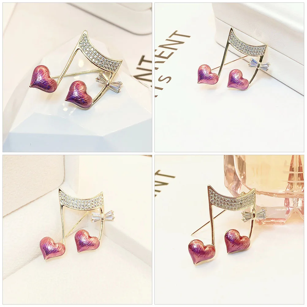 

Music Note Brooch Pin Alloy Musical Symbol Lapel Pin For Sweater Coat Hat Bag Jacket Clothing Backpack Accessory